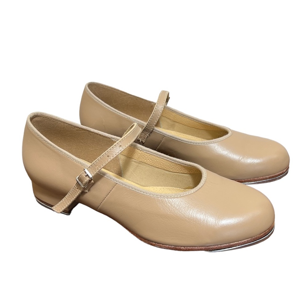 Bloch Techno beige leather Mary Jane tap shoes size 8.5